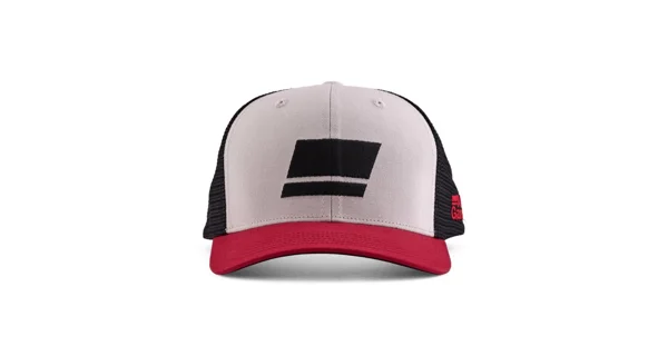 ABU GARCIA - Šiltovka Flag Trucker Grey Red Black