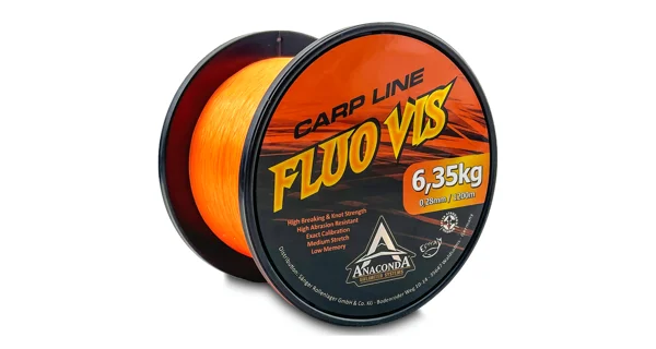 ANACONDA - Vlasec Fluo Vis 0,28 mm 6,35 kg 1200 m Oranžová