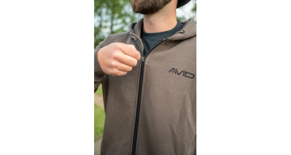 AVID - Mikina Compound Zip Hoodie Peat Brown veľ. S