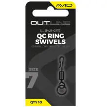 AVID - Obratlík s krúžkom Outline QC Ring Swivel veľ. 7 10 ks