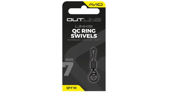 AVID - Obratlík s krúžkom Outline QC Ring Swivel veľ. 7 10 ks