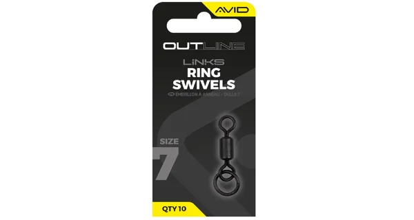 AVID - Obratlík s krúžkom Outline Ring Swivel veľ. 7 10 ks