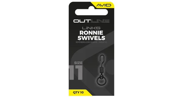 AVID - Obratlík s krúžkom Outline Ronnie Swivels veľ. 11 10 ks