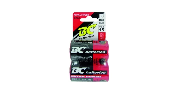 BATERIE CENTRUM - Batéria BC R20/2P veľká ZnCl 2 ks