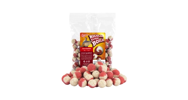 BENZAR MIX - Boilies Turbo Bicolor 250 g Krab Jahoda 20 mm