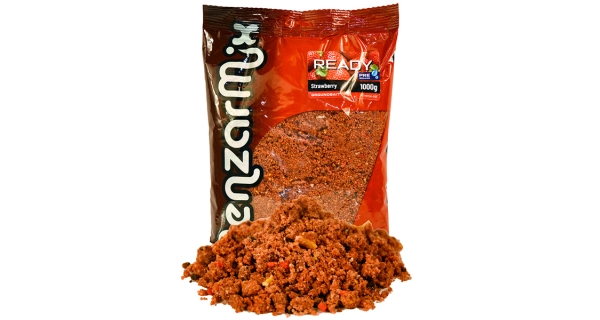 BENZAR MIX - Kŕmna zmes Ready Carp Groundbait Jahoda 1 kg