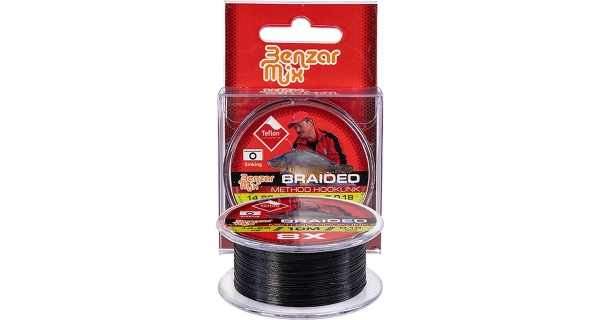 BENZAR MIX - Náväzcová šnúrka Braided Method Hooklink Čierna 0,06 mm 10 m