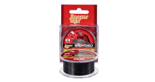 BENZAR MIX - Náväzcová šnúrka Braided Method Hooklink Čierna 0,12 mm 10 m
