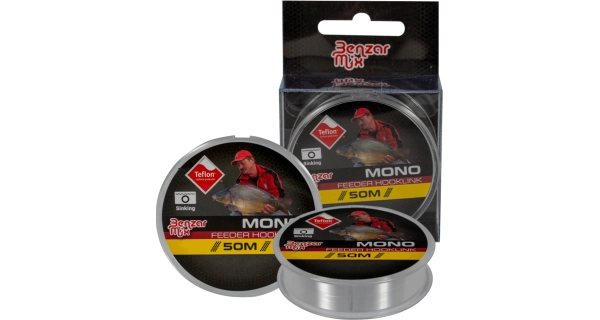 BENZAR MIX - Naväzcový vlasec Mono Feeder Hooklink Transparentný 0,12 mm 2,4 kg 50 m