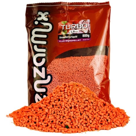 BENZAR MIX - Pelety Fluo Turbo Pellet Jahoda Krájačka 1,5 mm 800 g