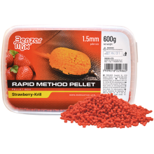 BENZAR MIX - Pelety Rapid Method Pellet Jahoda krill 1,5 mm 600 g