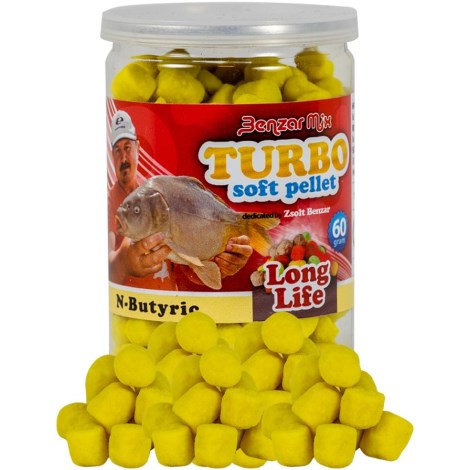 BENZAR MIX - Pelety Turbo Soft Long Life 60 g Kyselina maslová