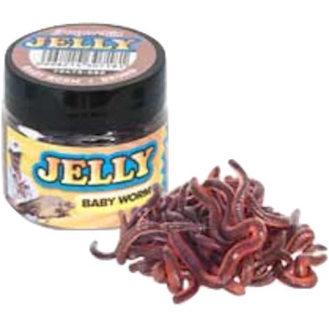 BENZAR MIX - Umelí červy Jelly Baits Baby Worm Hnedá 20 ks