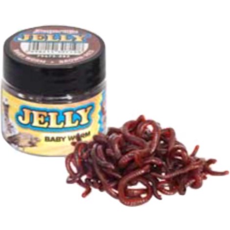 BENZAR MIX - Umelí červy Jelly Baits Baby Worm Hnedočervená 20 ks