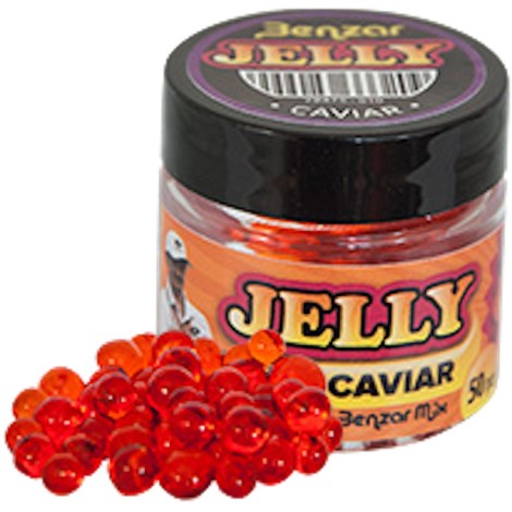 BENZAR MIX - Umelí červy Jelly Baits Caviar Červená 50 ks