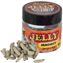 BENZAR MIX - Umelí červy Jelly Baits Maggot Biela 50 ks