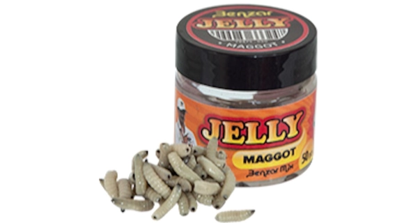 BENZAR MIX - Umelí červy Jelly Baits Maggot Biela 50 ks
