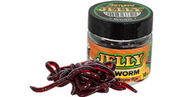 BENZAR MIX - Umelí červy Jelly Baits Worm Červená 10 ks