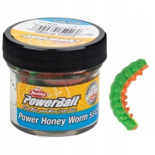 BERKLEY - Osia larva PowerBait Honey Worm 2,5 cm 55 ks Zelená oranžová