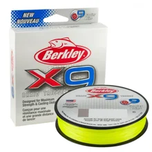 BERKLEY - Pletená šnúra X9 Braid Fluo Green 0,12 mm 12,1 kg 150 m