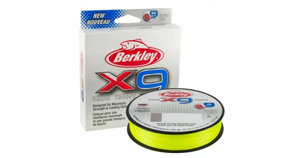 BERKLEY - Pletená šnúra X9 Braid Fluo Green 0,12 mm 12,1 kg 150 m
