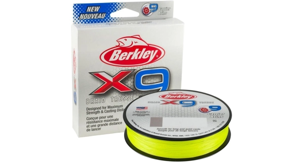 BERKLEY - Pletená šnúra X9 Braid Fluo Green 0,40 mm 45,6 kg 150 m