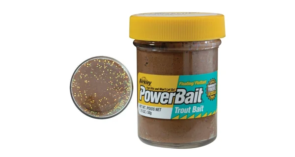 BERKLEY - Pstruhové cesto PowerBait Trout Bait Natural Glitter 50 g Fish Pellet