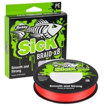 BERKLEY - Splietaná šnúra SicK Braid Červená 0,19 mm 18 kg 150 m