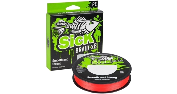 BERKLEY - Splietaná šnúra SicK Braid Červená 0,29 mm 26,40 kg 150 m