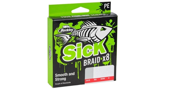 BERKLEY - Splietaná šnúra SicK Braid Červená 0,33 mm 38,1 kg 150 m