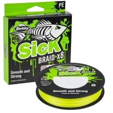 BERKLEY - Splietaná šnúra SicK Braid Hi-Vis Žltá 0,10 mm 7,5 kg 150 m