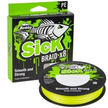 BERKLEY - Splietaná šnúra SicK Braid Hi-Vis Žltá 0,12 mm 11,20 kg 150 m