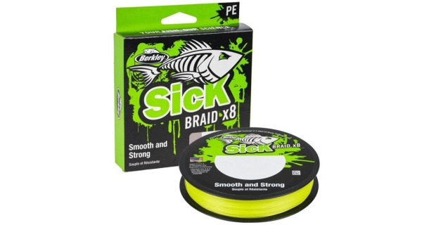 BERKLEY - Splietaná šnúra SicK Braid Hi-Vis Žltá 0,12 mm 11,20 kg 150 m