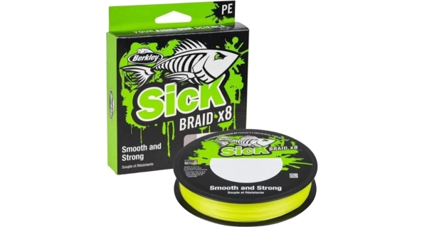 BERKLEY - Splietaná šnúra SicK Braid Hi-Vis Žltá 0,29 mm 26,40 kg 150 m