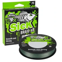 BERKLEY - Splietaná šnúra SicK Braid Moss Green Zelená 150 m 0,14 mm 16,5 kg