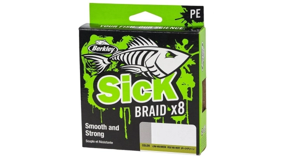 BERKLEY - Splietaná šnúra SicK Braid Moss Green Zelená 150 m 0,33 mm 38,1 kg