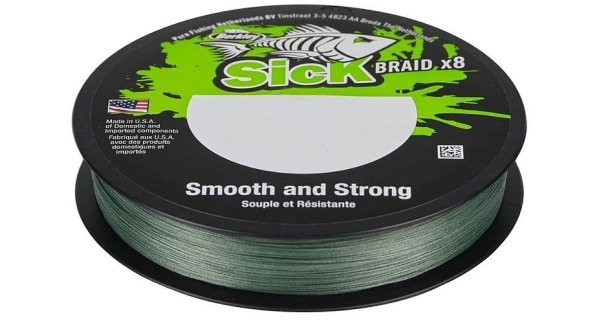 BERKLEY - Splietaná šnúra SicK Braid Moss Green Zelená 150 m 0,33 mm 38,1 kg