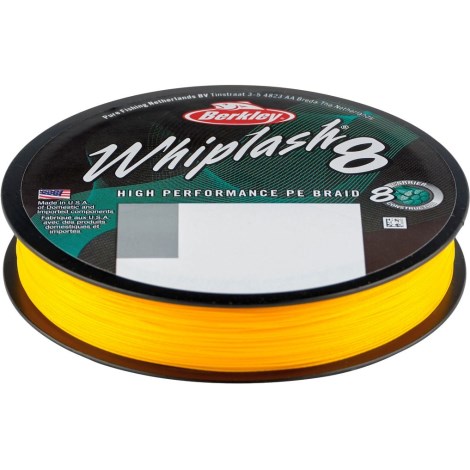 BERKLEY - Splietaná šnúra Whiplash 8 Yellow 0,18 mm 23,3 kg 150 m