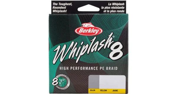 BERKLEY - Splietaná šnúra Whiplash 8 Yellow 0,20 mm 27,7 kg 150 m