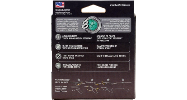 BERKLEY - Splietaná šnúra Whiplash 8 Yellow 0,25 mm 40 kg 150 m