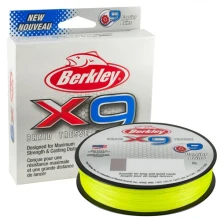 BERKLEY - Splietaná šnúra X9 Fluo Green 0,25 mm 27 kg 150 m