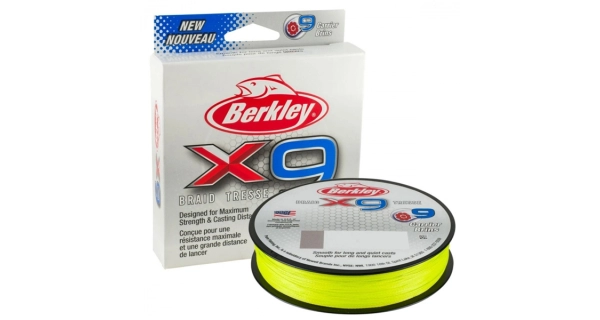 BERKLEY - Splietaná šnúra X9 Fluo Green 0,25 mm 27 kg 150 m