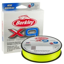 BERKLEY - Splietaná Šnúra X9 Fluro Green 0,17 mm 17 kg 150 m