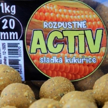 BLACK CARP - Boilies Activ 20 mm 1 kg Sladká kukurica