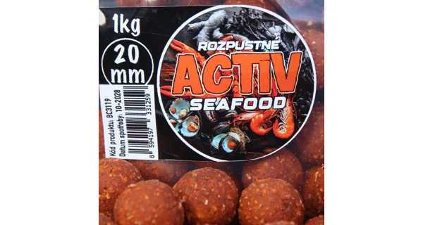 BLACK CARP - Boilies Activ 24 mm 1 kg Seafood
