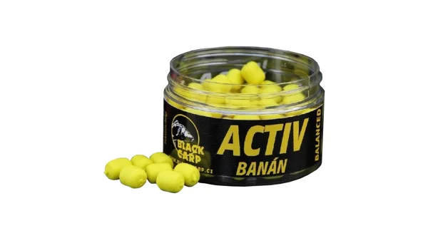 BLACK CARP - Boilies Balanced Activ 10 mm 50 g Banán