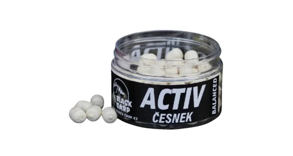 BLACK CARP - Boilies Balanced Activ 10 mm 50 g Cesnak