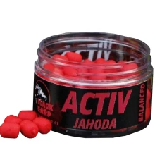 BLACK CARP - Boilies Balanced Activ 10 mm 50 g Jahoda