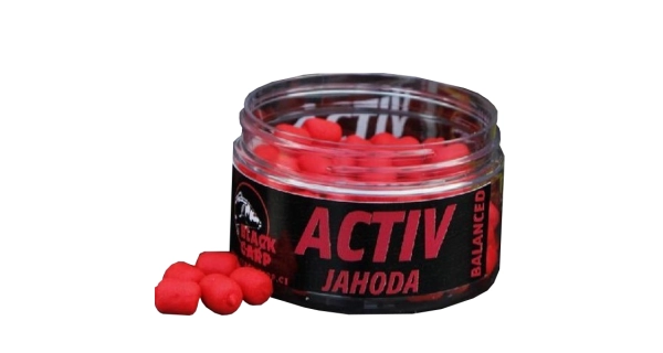 BLACK CARP - Boilies Balanced Activ 10 mm 50 g Jahoda