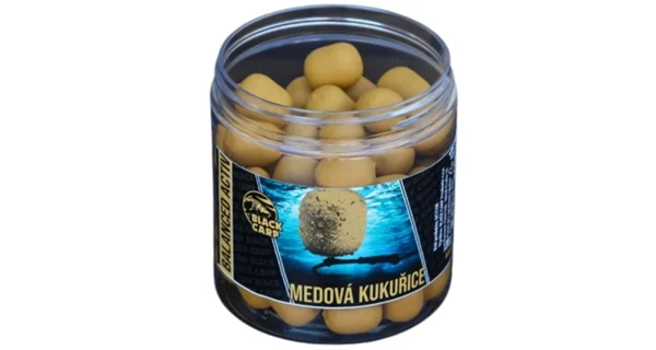 BLACK CARP - Boilies Balanced Activ 18 mm 120 g Medová kukurica
